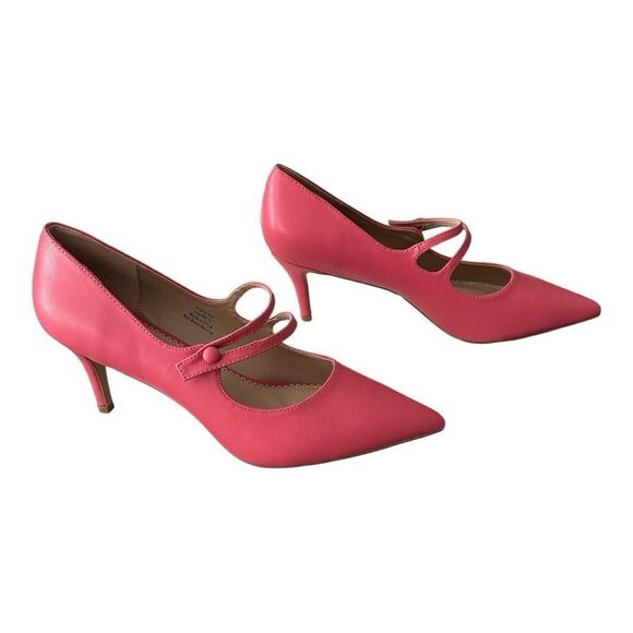 Journee Collection Shoes - Journee Collection Sydney Mary Jane Stiletto Pumps Coral Pink Heels Womens 12 NW